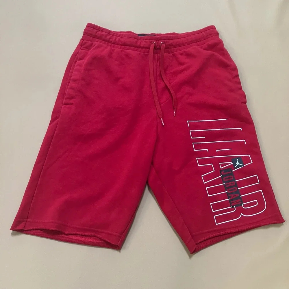 Air Jordan Jumpman Red Fleece Sweat Shorts Mens Small‎ Gym Casual Basketball